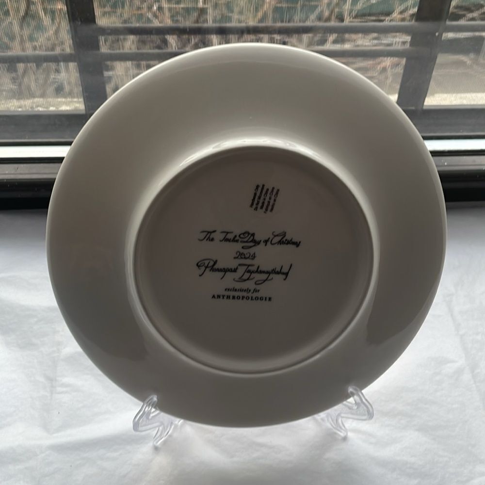 ❤️ 12 of Christmas Dessert Plate - 2024 - Day 2 - Two Turtle Doves NWOT - Picture 4 of 4